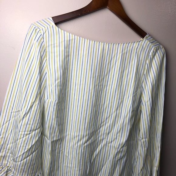 NWOT Massimo Dutti Bell Sleeve Striped Blouse 4 - Picture 4 of 8